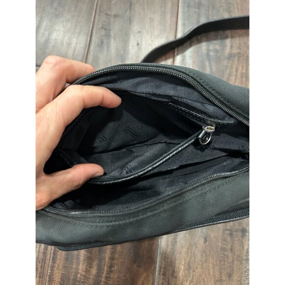 Coach Black Crossbody Bag Leather Adjustable Strap Zipper Compartments Y2K - Picture 8 of 13